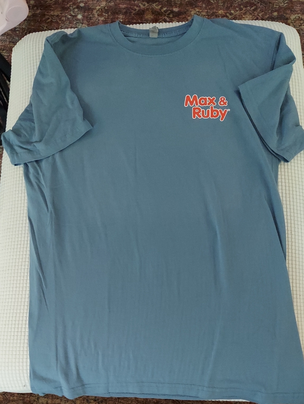Max & Ruby Men's Slate Blue Logo Crewneck T-Shirt